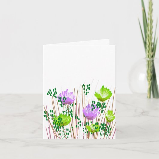 Papeterie moderne de cartes de notes botaniques vi (Devant)