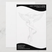 Papeterie moderne d'emblème de chiropractie de (Devant / Derrière)