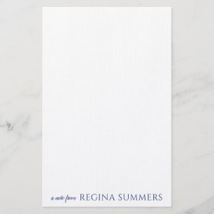 Papeterie Moderne Elegant Marine Bleu Stationery personnalis