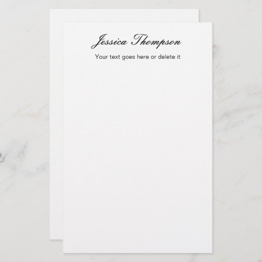 Papeterie Moderne élégant Plain Simple Professionnel (Devant / Derrière)