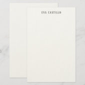 Papeterie Moderne Élégant Simple Blanc Professionnel Propre  (Devant / Derrière)