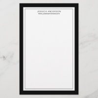 Moderne Et Élégant Noir Et Blanc Personnalisé