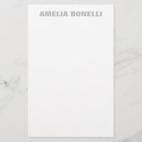 Moderne Gris Blanc Minimaliste Professionnel Gras