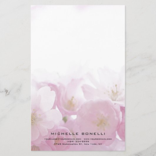 Papeterie Moderne Minimaliste Fleurs Féminin Professionnel (Devant)