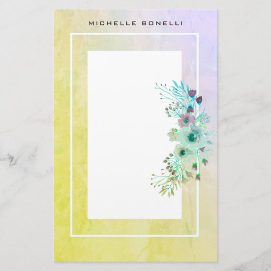 Papeterie Moderne Minimaliste Professionnel Fleur Fond (Devant)