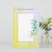 Papeterie Moderne Minimaliste Professionnel Fleur Fond (Debout devant)