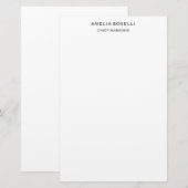 Papeterie Moderne Minimaliste Professionnel Simple (Devant / Derrière)