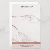 PAPETERIE MODERNE MODERNE TEXTURE EN MARBRE D'OR ROSE ROSE R (Devant / Derrière)