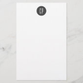 Papeterie Moderne Monogramme Professionnel Plat Initiales si (Devant)