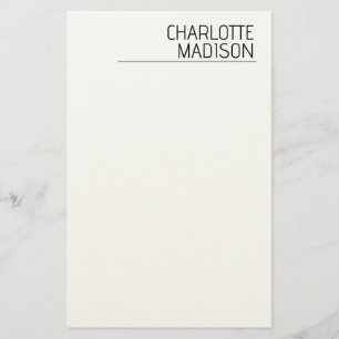 Papeterie Moderne Simple Blanc Tendance Minimaliste Uni