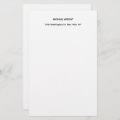 Papeterie Moderne simple minimaliste (Devant / Derrière)