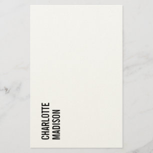 Papeterie Moderne Simple Noir Blanc Tendance Minimaliste Sim