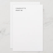 Papeterie Moderne Simple Tendance Minimaliste  (Devant / Derrière)