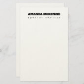 Papeterie Moderne tendance Unique Creative Minimaliste (Devant / Derrière)