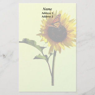 Papeterie Monarch Butterfly sur Sunflower Mariage Produits