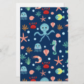 Papeterie Monde marin (Devant / Derrière)