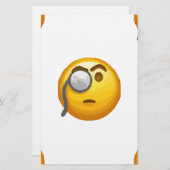 Papeterie monocle émoji (Devant / Derrière)