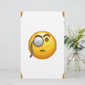 Papeterie monocle émoji (Debout devant)