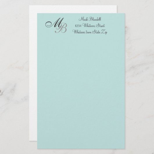 Papeterie Monogramme (Devant / Derrière)