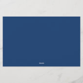 Papeterie Monogramme à deux frontières bleu marine minimalis (Dos)