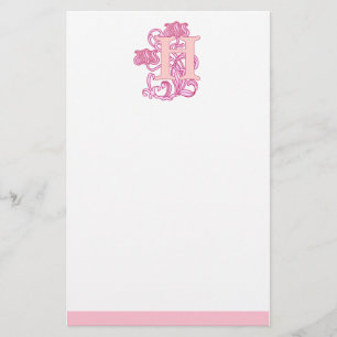 Papeterie Monogramme Art Nouveau Floral