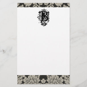 Papeterie Monogramme baroque "B"