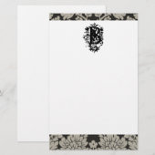 Papeterie Monogramme baroque "B" (Devant / Derrière)