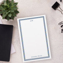 Monogramme bleu marine