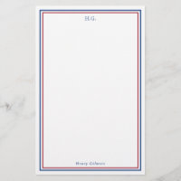 Monogramme bleu marine Bourgogne