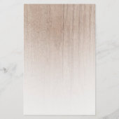 Papeterie Monogramme Brown à l'aspect bois Elégant Modèle (Dos)