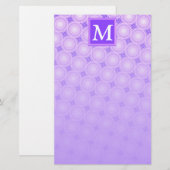Papeterie Monogramme cercles violets motif (Devant / Derrière)