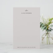 Papeterie Monogramme chic et minimal| Gris (Debout devant)