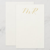 Papeterie Monogramme Classique Professionnel Minimaliste Sim (Devant / Derrière)
