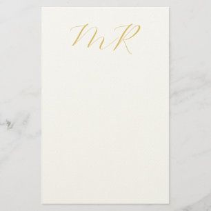 Papeterie Monogramme Classique Professionnel Minimaliste Sim