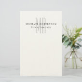 Papeterie Monogramme Classique Professionnel Minimaliste Sim (Debout devant)