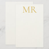 Papeterie Monogramme Classique Professionnel Minimaliste Sim (Devant / Derrière)