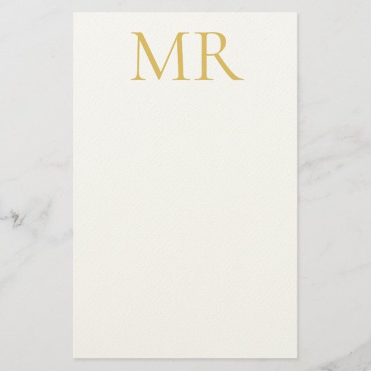 Papeterie Monogramme Classique Professionnel Minimaliste Sim (Devant)