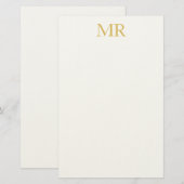 Papeterie Monogramme Classique Professionnel Minimaliste Sim (Devant / Derrière)