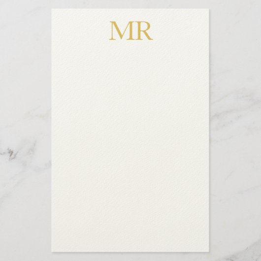 Papeterie Monogramme Classique Professionnel Minimaliste Sim (Devant)