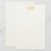 Papeterie Monogramme Classique Professionnel Minimaliste Sim (Devant / Derrière)