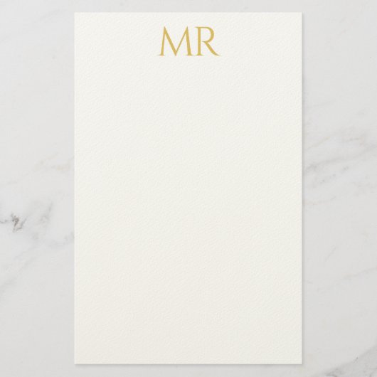Papeterie Monogramme Classique Professionnel Minimaliste Sim (Devant)