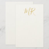 Papeterie Monogramme Classique Professionnel Minimaliste Sim (Devant / Derrière)