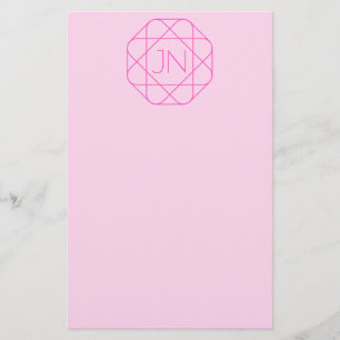 Papeterie Monogramme Cool, Style de Logo Hip Rose & Magent