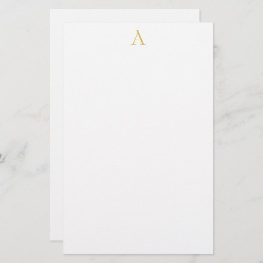 Papeterie Monogramme couleur or blanc professionnel (Devant / Derrière)