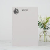 Papeterie Monogramme de cheval vintage (Debout devant)