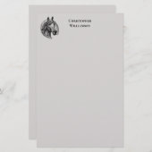 Papeterie Monogramme de cheval vintage (Devant / Derrière)