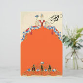 PAPETERIE MONOGRAMME DE CONCEPTEUR DE MODE LADANGE ORANGE (Debout devant)