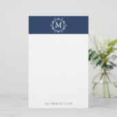 Papeterie monogramme de la Marine moderne (Debout devant)
