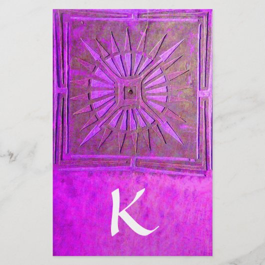 Papeterie MONOGRAMME DE L'ÉTOILE DU MATIN, violet violet bla (Devant)