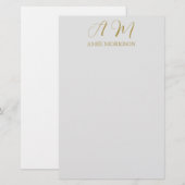 Papeterie Monogramme de nom initial de calligraphie de coule (Devant / Derrière)